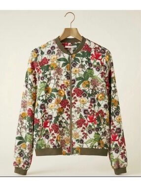 Zara floral bomber jacket